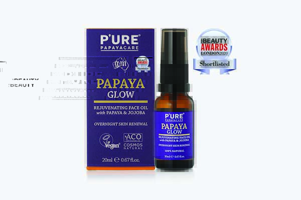 P’URE PAPAYACARE GLOW SHORTLISTED IN PURE BEAUTY AWARDS LONDON 2020