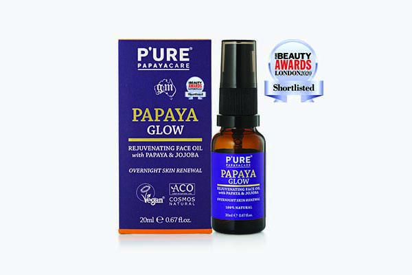 P’URE PAPAYACARE GLOW SHORTLISTED IN PURE BEAUTY AWARDS LONDON 2020